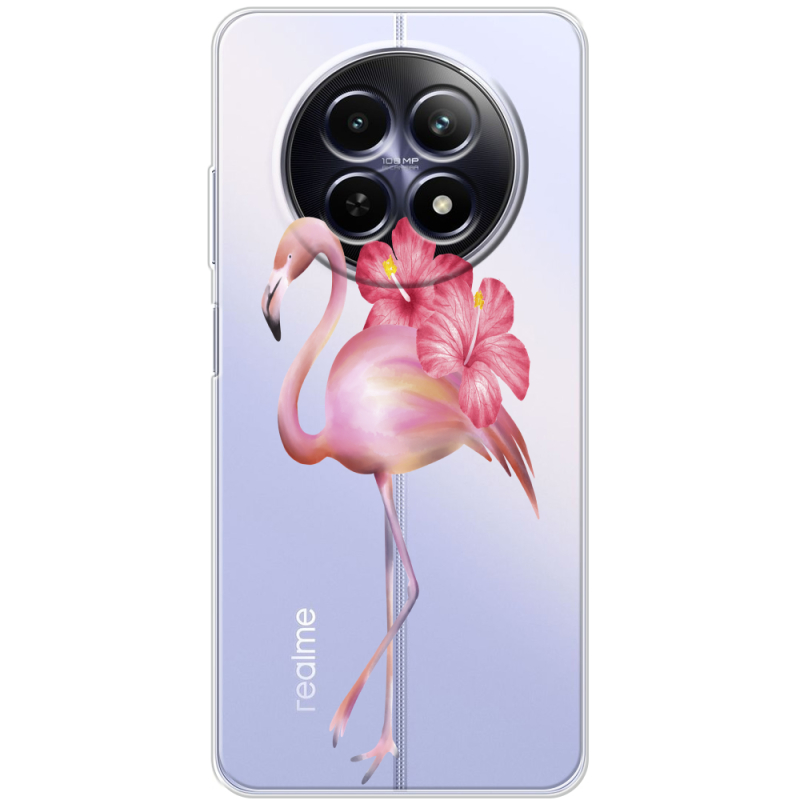 Прозорий чохол BoxFace Realme 13 5G Floral Flamingo