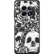 Чорний чохол BoxFace Realme 13 5G Skull and Roses