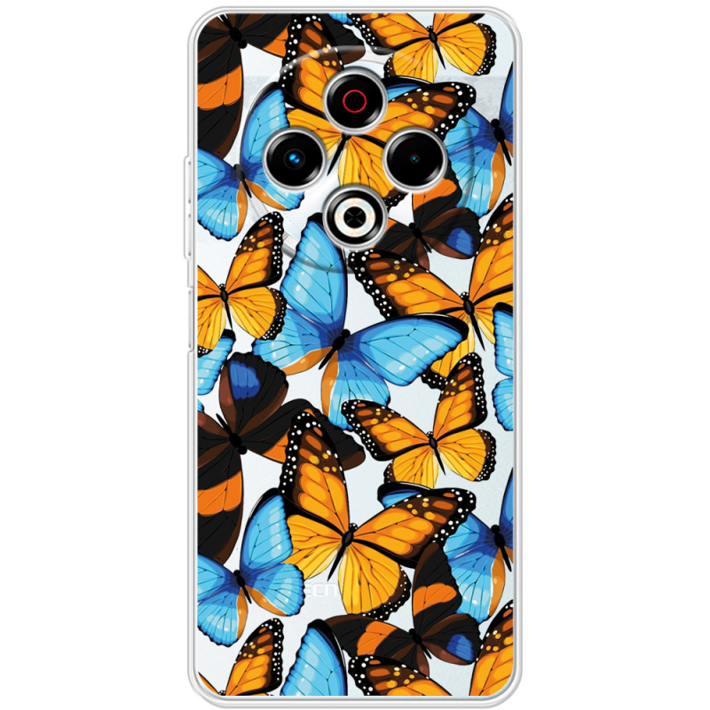 Прозорий чохол BoxFace Tecno Spark 30 4G Butterfly Morpho