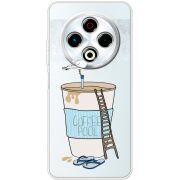 Прозорий чохол BoxFace Tecno Spark 30 4G Segull in Cofee Pool