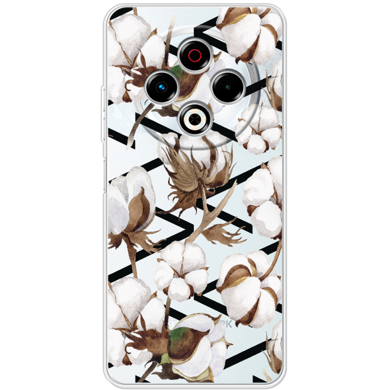 Прозорий чохол BoxFace Tecno Spark 30 4G Cotton flowers