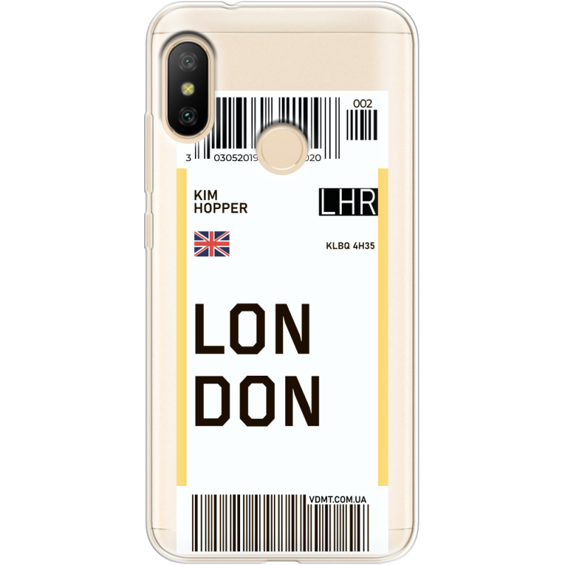 Прозрачный чехол Uprint Xiaomi Mi A2 Lite Ticket London