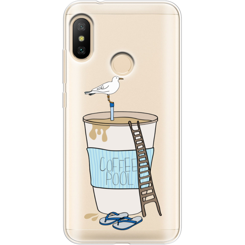 Прозрачный чехол Uprint Xiaomi Mi A2 Lite Segull in Cofee Pool