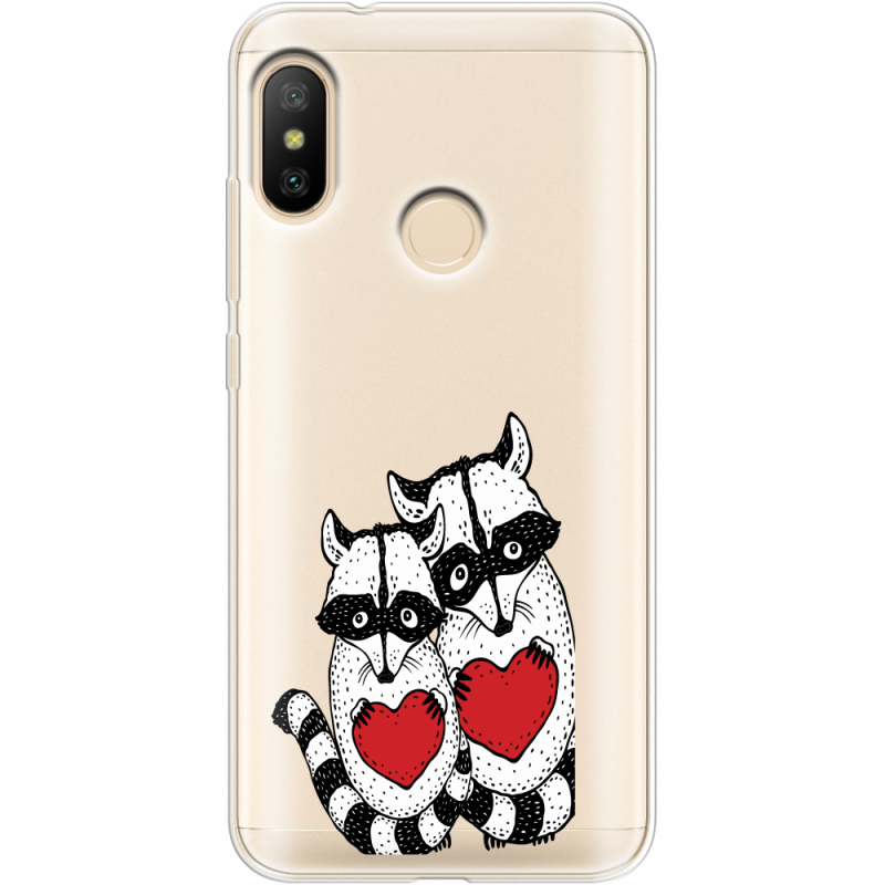 Прозрачный чехол Uprint Xiaomi Mi A2 Lite Raccoons in love