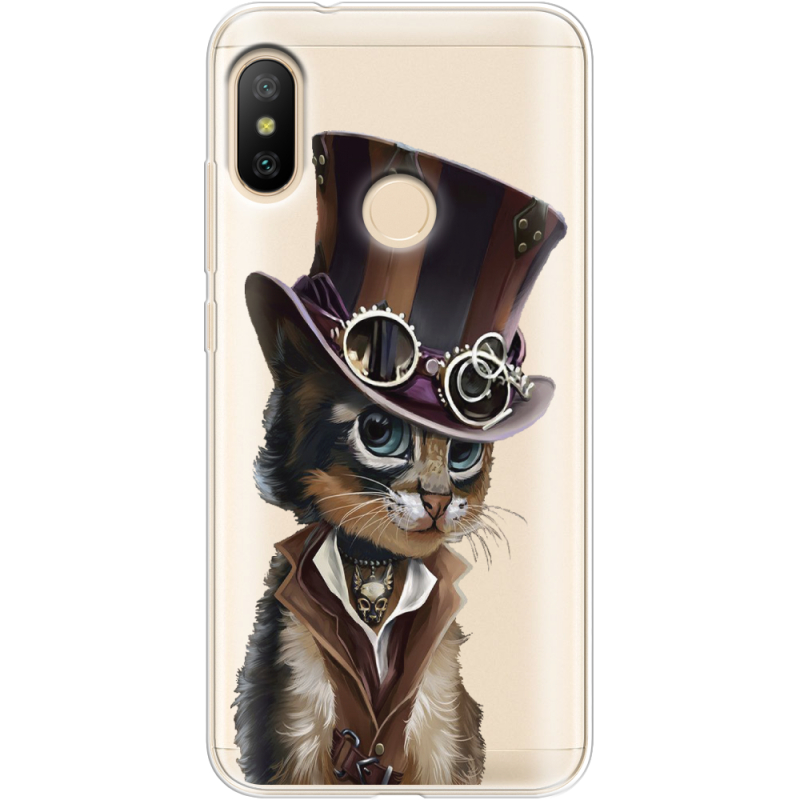 Прозрачный чехол Uprint Xiaomi Mi A2 Lite Steampunk Cat