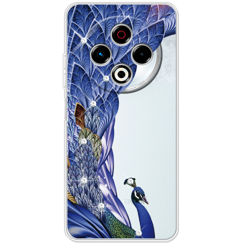 Чохол зі стразами Tecno Spark 30 4G Peafowl