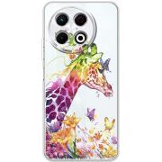 Прозорий чохол BoxFace Tecno Spark 30 Pro 4G Colorful Giraffe