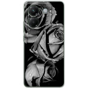 Чохол BoxFace Poco M7 Pro 5G Black and White Roses