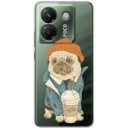 Прозорий чохол BoxFace Poco M7 Pro 5G Dog Coffeeman