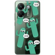 Прозорий чохол BoxFace Poco M7 Pro 5G с 3D-глазками HIYA