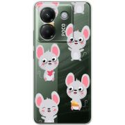 Прозорий чохол BoxFace Poco M7 Pro 5G с 3D-глазками Mouse