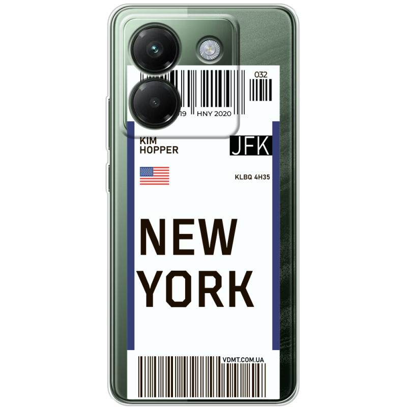 Прозорий чохол BoxFace Poco M7 Pro 5G Ticket New York