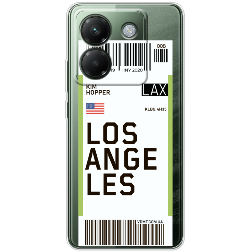Прозорий чохол BoxFace Poco M7 Pro 5G Ticket Los Angeles