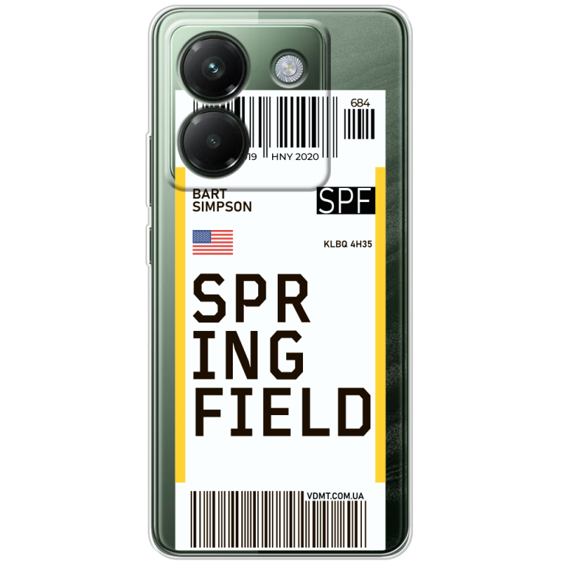 Прозорий чохол BoxFace Poco M7 Pro 5G Ticket Springfield