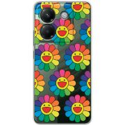 Прозорий чохол BoxFace Poco M7 Pro 5G Hippie Flowers
