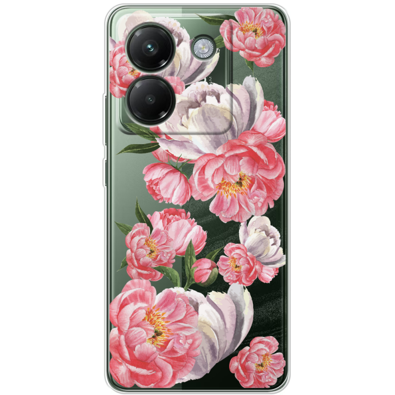 Прозорий чохол BoxFace Poco M7 Pro 5G Peony Watercolor Style