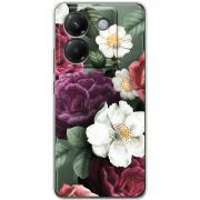 Прозорий чохол BoxFace Poco M7 Pro 5G Floral Dark Dreams