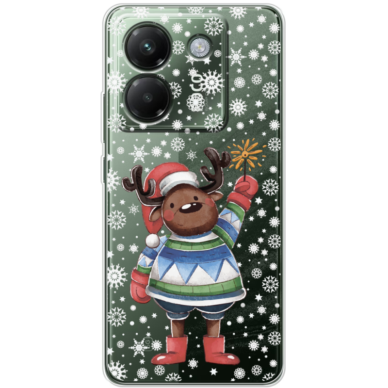 Прозорий чохол BoxFace Poco M7 Pro 5G Christmas Deer with Snow