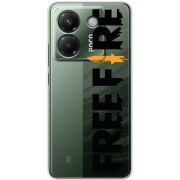 Прозорий чохол BoxFace Poco M7 Pro 5G Free Fire Black Logo