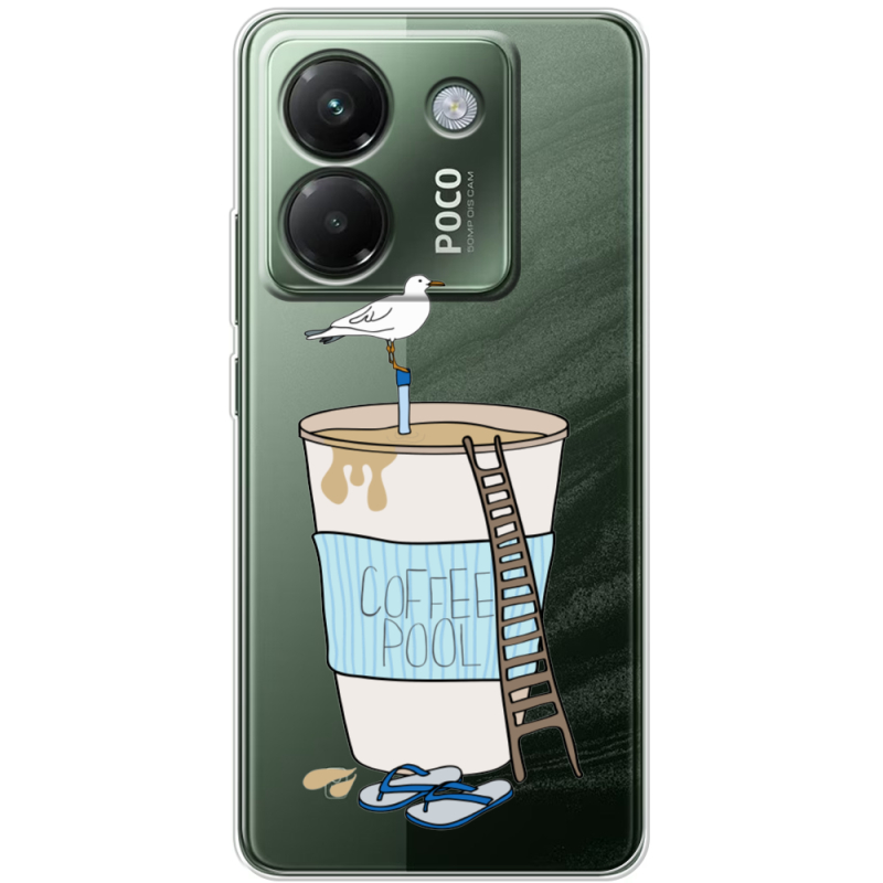 Прозорий чохол BoxFace Poco M7 Pro 5G Segull in Cofee Pool