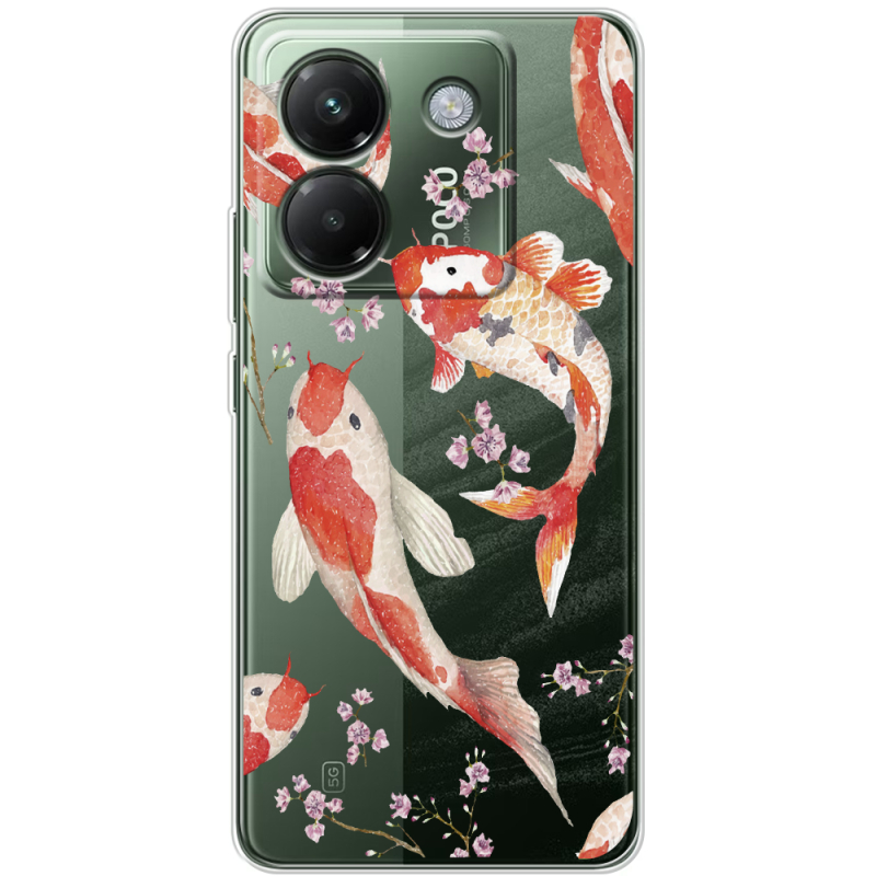 Прозорий чохол BoxFace Poco M7 Pro 5G Japanese Koi Fish