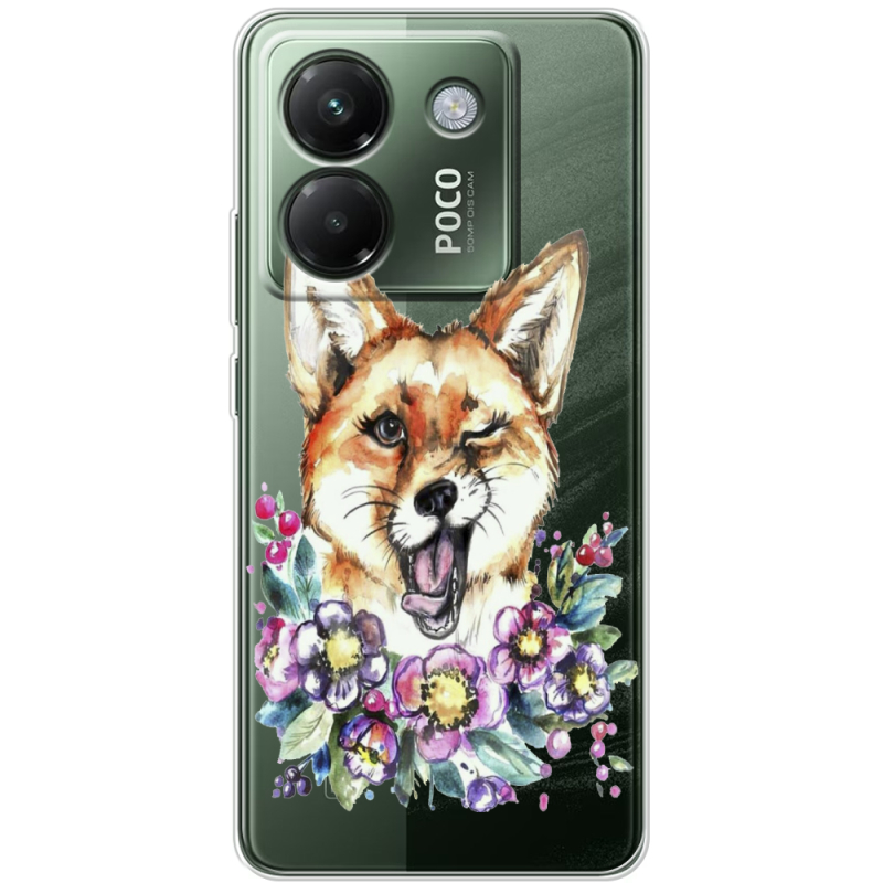 Прозорий чохол BoxFace Poco M7 Pro 5G Winking Fox