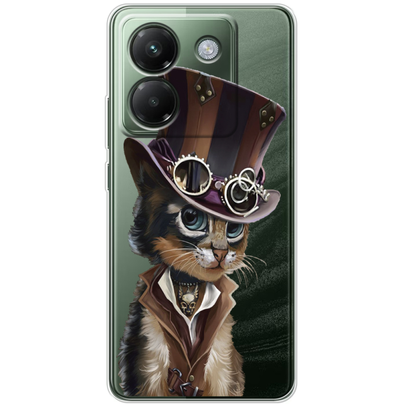 Прозорий чохол BoxFace Poco M7 Pro 5G Steampunk Cat