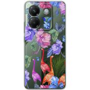 Прозорий чохол BoxFace Poco M7 Pro 5G Flamingo