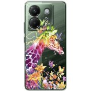 Прозорий чохол BoxFace Poco M7 Pro 5G Colorful Giraffe