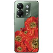 Прозорий чохол BoxFace Poco M7 Pro 5G Red Poppies