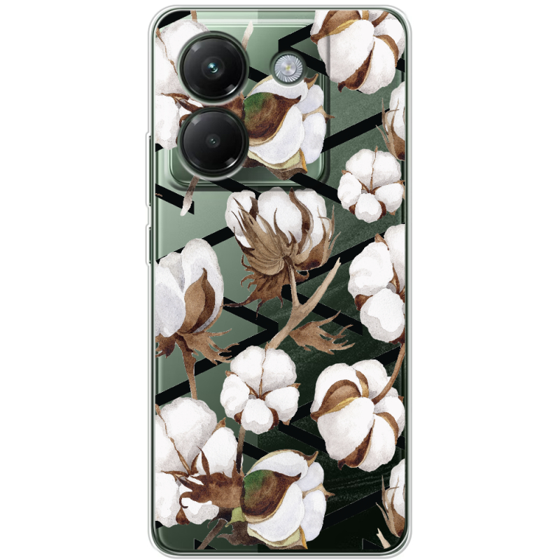 Прозорий чохол BoxFace Poco M7 Pro 5G Cotton flowers