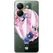 Чохол зі стразами Poco M7 Pro 5G Pink Air Baloon