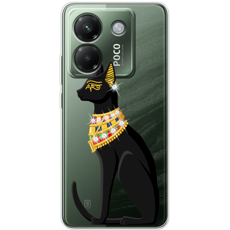 Чохол зі стразами Poco M7 Pro 5G Egipet Cat