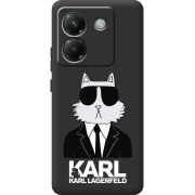 Чорний чохол BoxFace Poco M7 Pro 5G Cat in Black