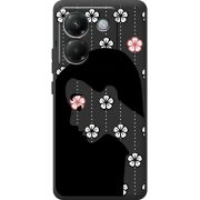 Чорний чохол BoxFace Poco M7 Pro 5G Flower Hair