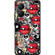 Чорний чохол BoxFace Poco M7 Pro 5G Rock Graffiti