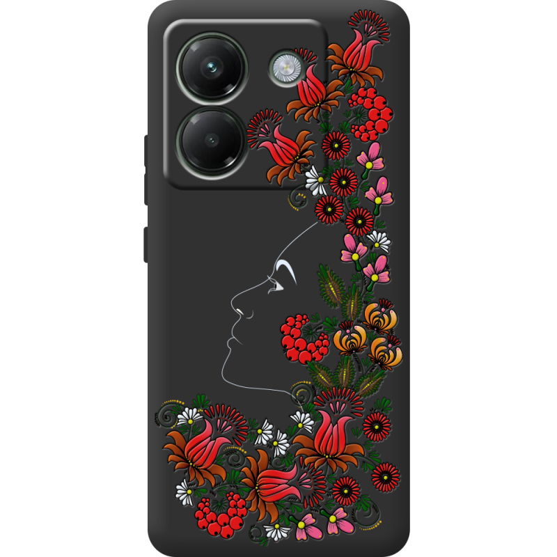 Чорний чохол BoxFace Poco M7 Pro 5G 3D Ukrainian Muse
