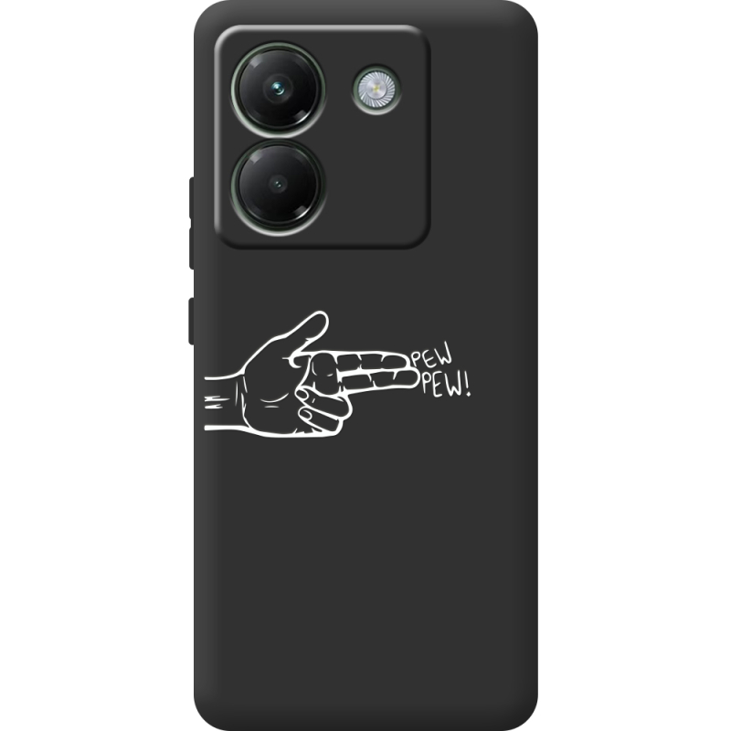 Чорний чохол BoxFace Poco M7 Pro 5G Pew Pew