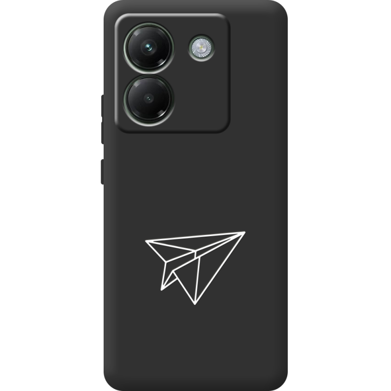 Чорний чохол BoxFace Poco M7 Pro 5G Paper Plane