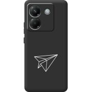 Чорний чохол BoxFace Poco M7 Pro 5G Paper Plane