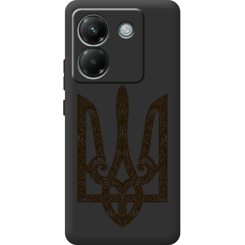 Чорний чохол BoxFace Poco M7 Pro 5G Ukrainian Trident