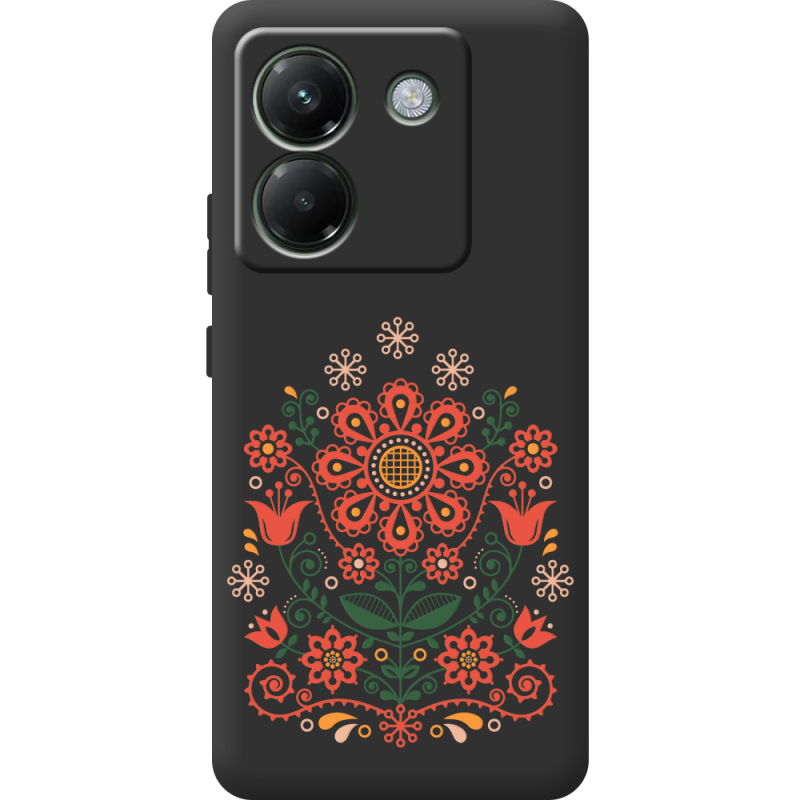 Чорний чохол BoxFace Poco M7 Pro 5G Ukrainian Ornament