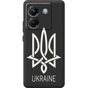 Чорний чохол BoxFace Poco M7 Pro 5G Тризуб монограмма ukraine