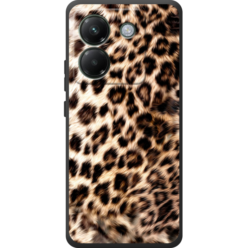 Чорний чохол BoxFace Poco M7 Pro 5G Леопардовий