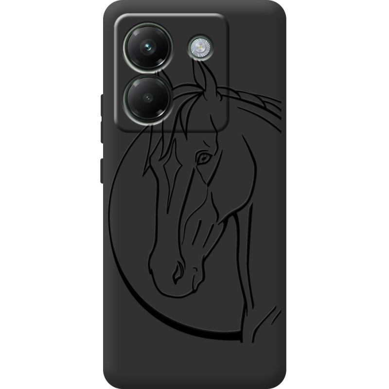 Чорний чохол BoxFace Poco M7 Pro 5G Horse