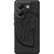 Чорний чохол BoxFace Poco M7 Pro 5G Horse