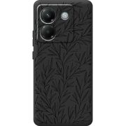 Чорний чохол BoxFace Poco M7 Pro 5G Leaves