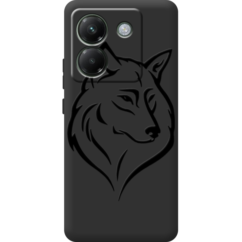 Чорний чохол BoxFace Poco M7 Pro 5G Wolf