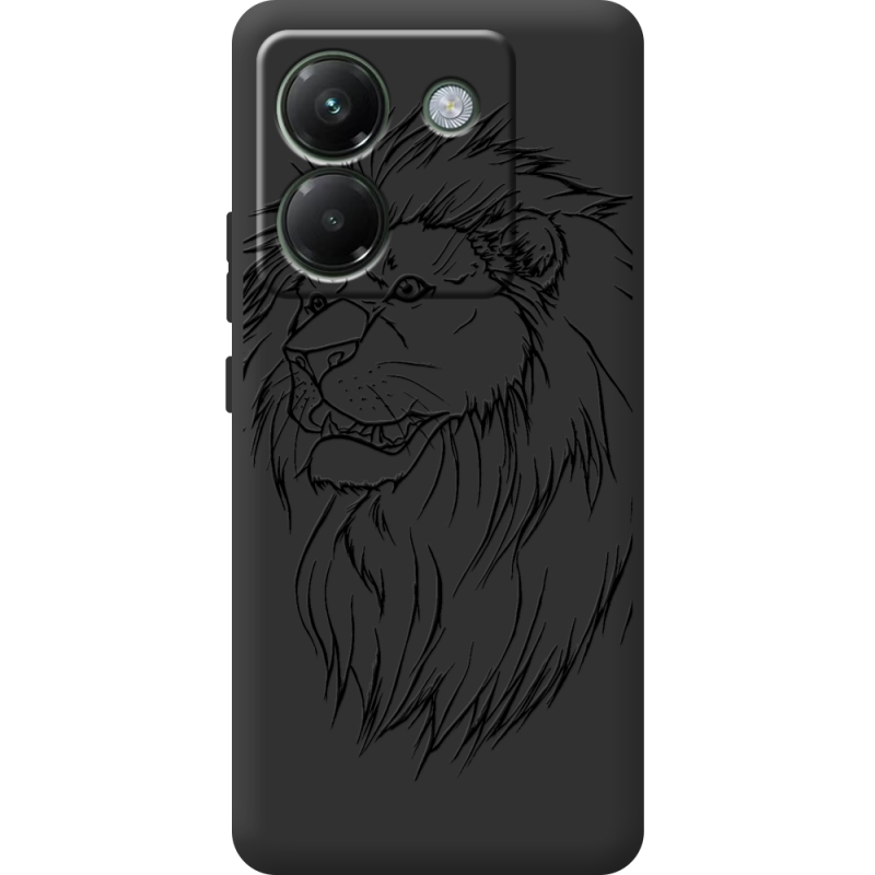 Чорний чохол BoxFace Poco M7 Pro 5G Lion