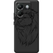Чорний чохол BoxFace Poco M7 Pro 5G Lion